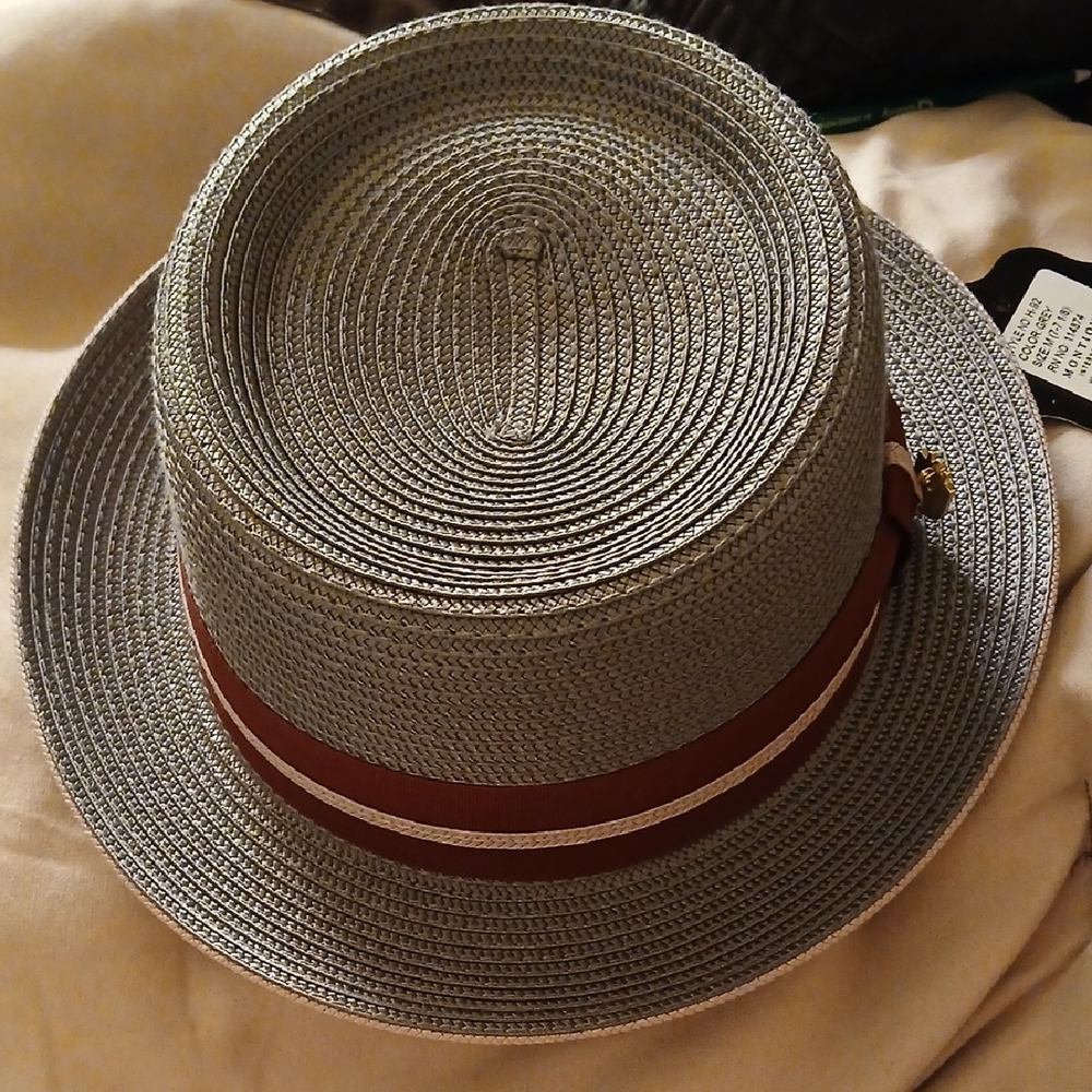 Stylish Gray Fedora Hat with Brown Band